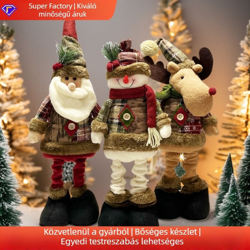 Személyre szabott karácsonyi teleszkópos figurák: Mikulás, Hóember, Rénszarvas