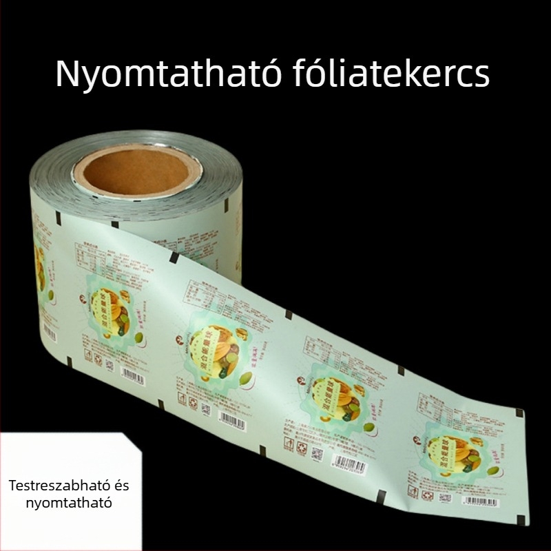 Automata csomagológép testre szabható élelmiszer-minőségű kompozit tekercs filmmel, világos nyomtatású átlátszó csomagoló film