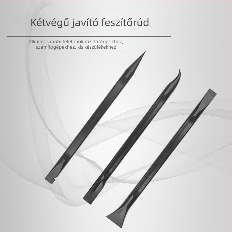 Antisztatikus műanyag dupla végű nyitó eszközök készlete mobiltelefon-javításhoz, különleges alakú, fekete