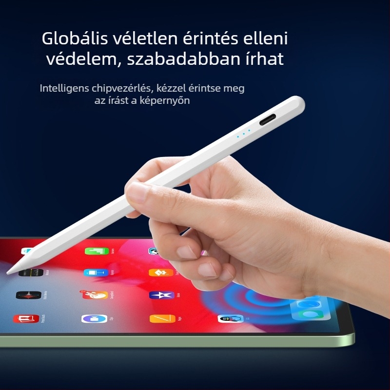 KHD-106 416 Kapacitív stylus Apple iPadhez – fém test, védelem véletlen érintés ellen, magas minőségű tablet stylus