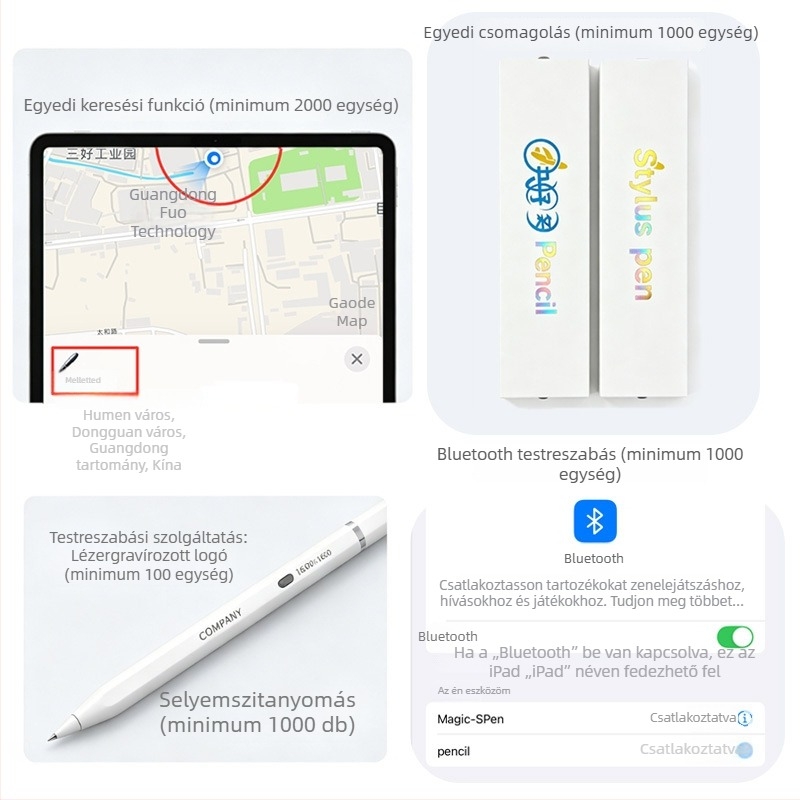 KHD-106 416 Kapacitív stylus Apple iPadhez – fém test, védelem véletlen érintés ellen, magas minőségű tablet stylus