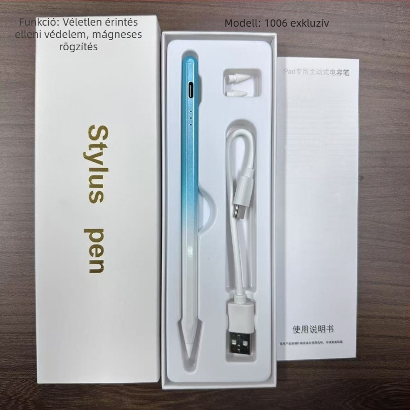 KHD-106 416 Kapacitív stylus Apple iPadhez – fém test, védelem véletlen érintés ellen, magas minőségű tablet stylus