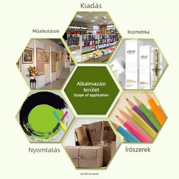 Ruházati és bőrcímkékhez tervezett speciális papír, 330 g fehér karton, UV nyomtatás