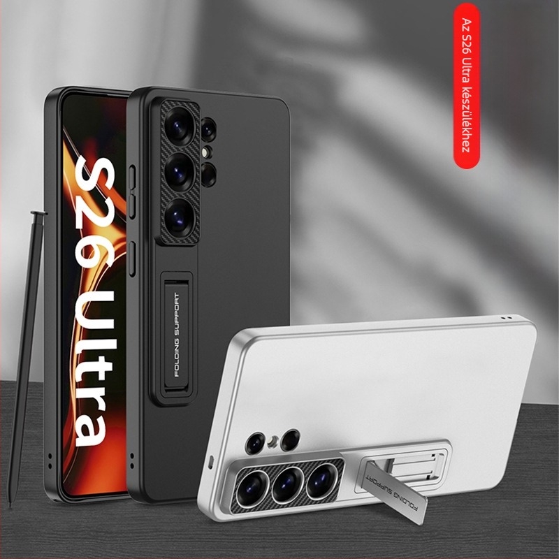 Gkk Samsung S26 Ultra védőtok – trendi kemény héj állvánnyal, ütésálló, páros stílus