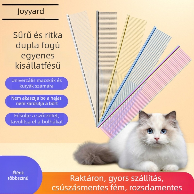 Tiszta réz tüskés fésű háziállatok számára — csomók szétszedése, masszázs, antistatikus