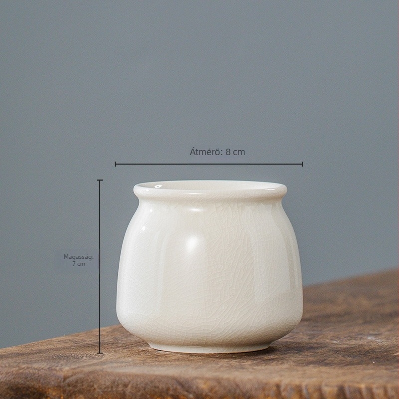 Ge kiln crackle glaze kerámia hidroponikus virágcserép, kis asztali növénytartó