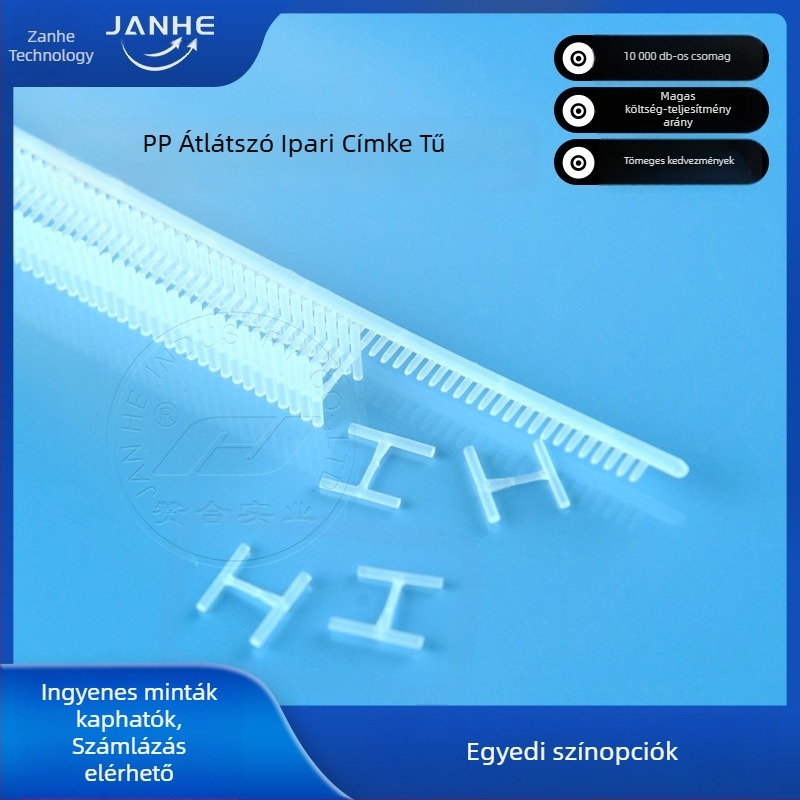 PP típusú fin ragasztó tű ruházathoz, I-alakú, 5–7 mm, átlátszó/fehér/fekete