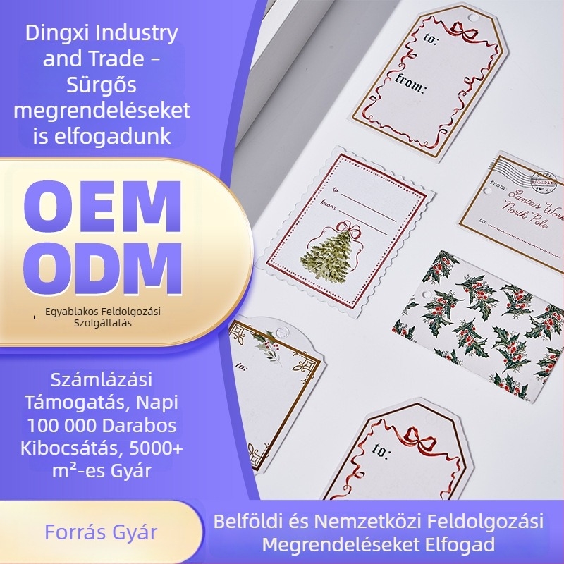 Egyedi akasztós címkék ruházathoz, logónyomtatás gyermek- és férfiruházathoz, gallér címke tervezése, Kraft papír