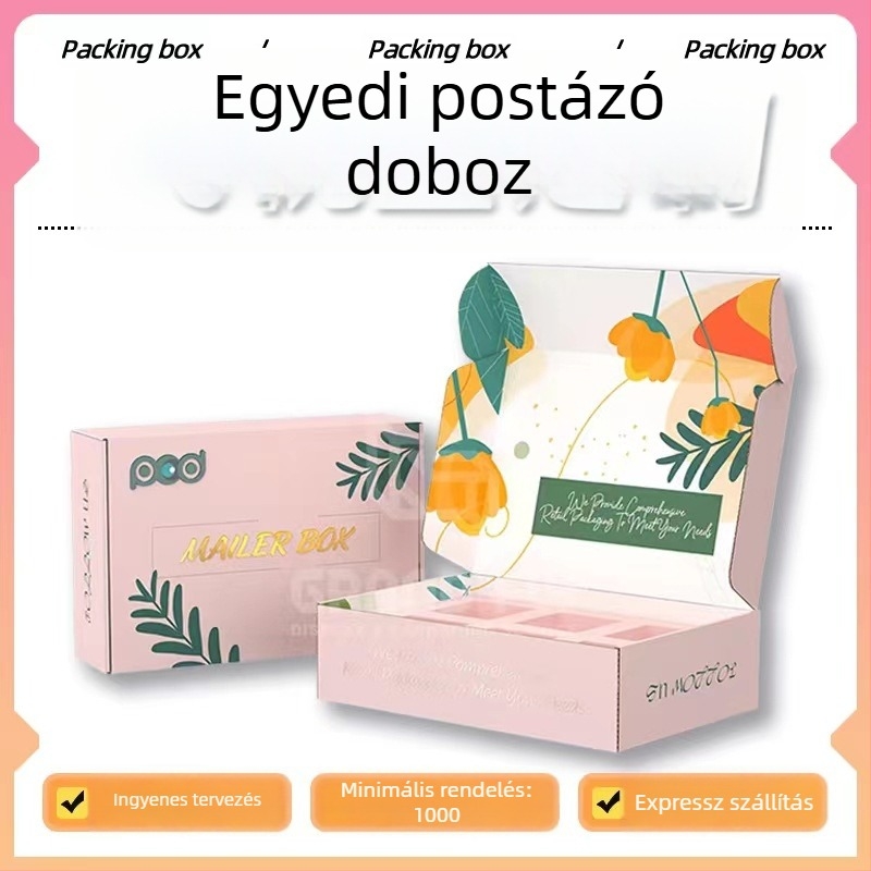 Egyéni fehérnemű csomagoló doboz kétoldalas színes nyomtatással, cipzáras ajándékdoboz