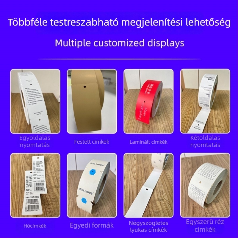 Színes nyomtatású tekercses ruhacímkék rézlemezes tanúsítványcímkékhez
