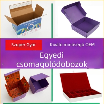 Személyre szabott színes csomagoló doboz fehérneműkhöz és ruházathoz, T2 papírdoboz, hullámkarton kraft papírból készült doboz logónyomással