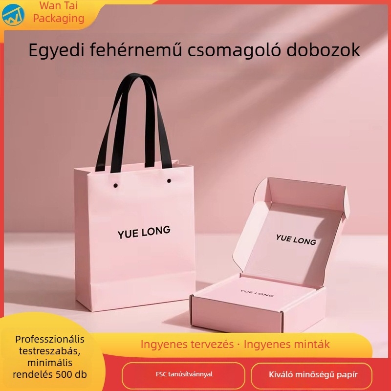Személyre szabott színes fehérnemű csomagoló doboz fedéllel – nyomtatott melltartó ajándékdoboz