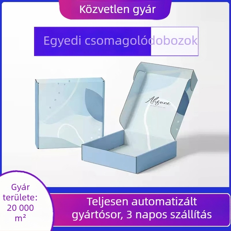 Színes egyedi nyomtatású hullámkarton ruházati csomagoló doboz