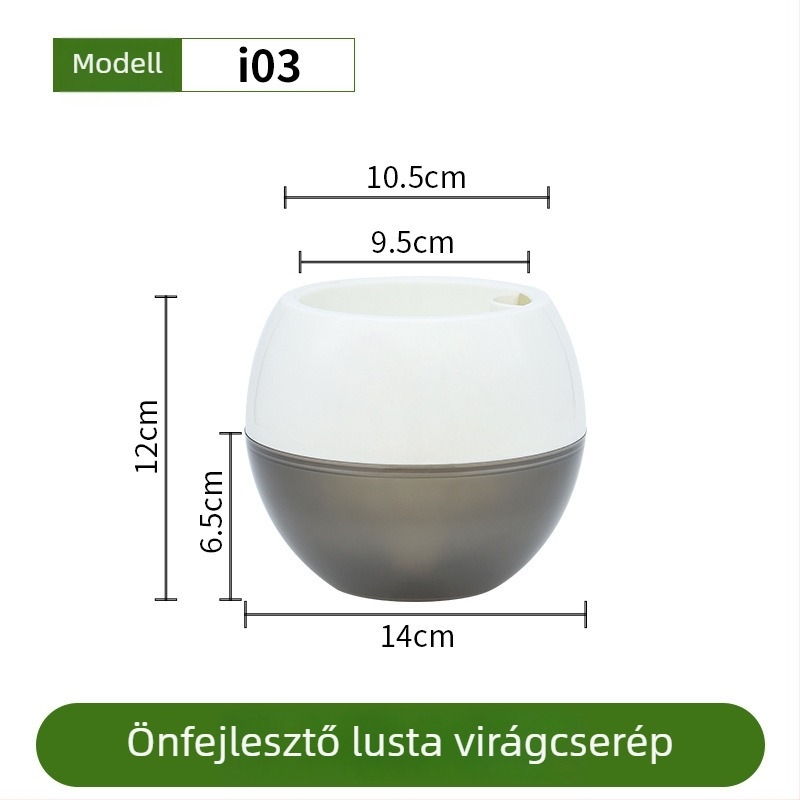 Oulinze kerek kétszínű önöntöző műanyag virágcserép