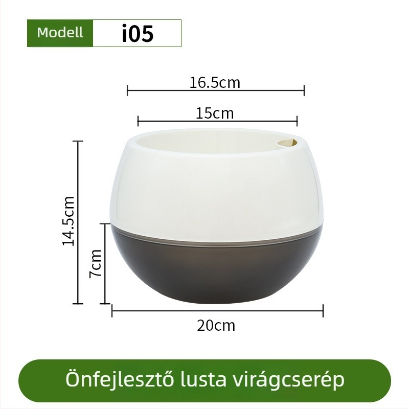 Oulinze kerek kétszínű önöntöző műanyag virágcserép