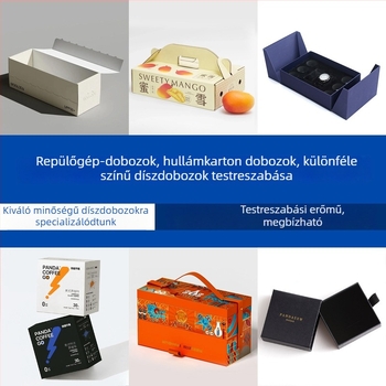 Személyre szabott hullámkarton ajándékdobozok ruházat és kiegészítők csomagolására, nyomtatás hullámkartonon