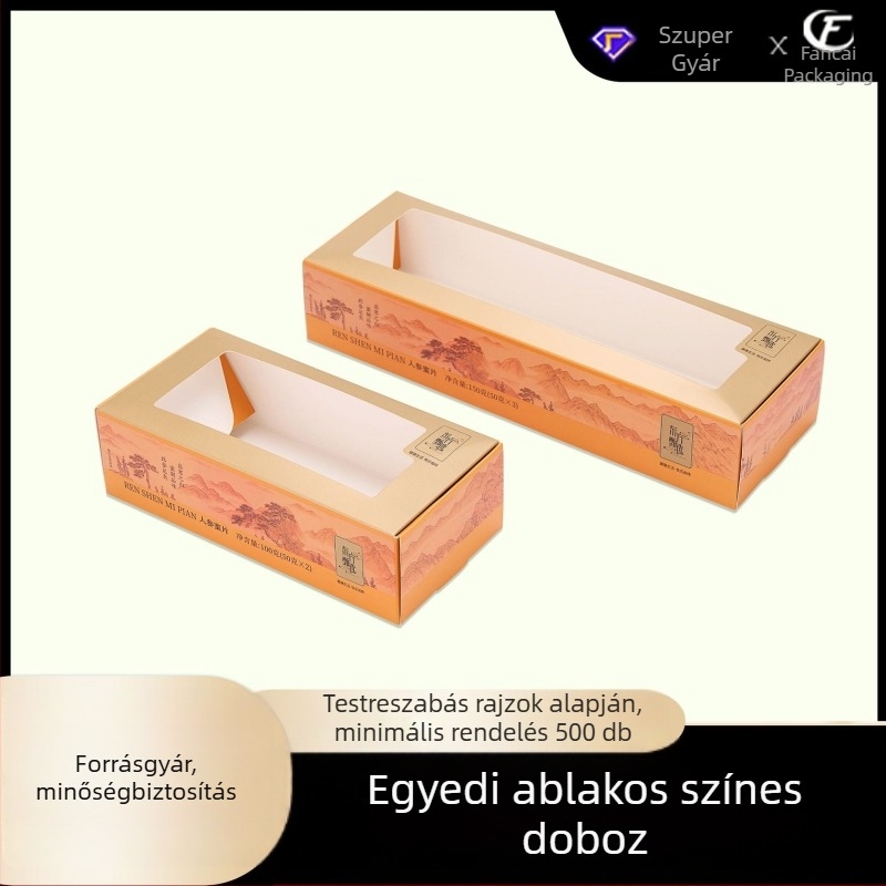 Személyre szabott színes kozmetikai csomagoló doboz kivágott dizájnnal