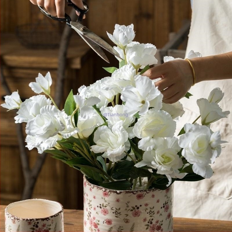 Kerámia virágtartó retró-friss stílussal, otthoni használatra, szukkulensek, pothos és Phalaenopsis számára, elérhető nagy és kicsi méretben
