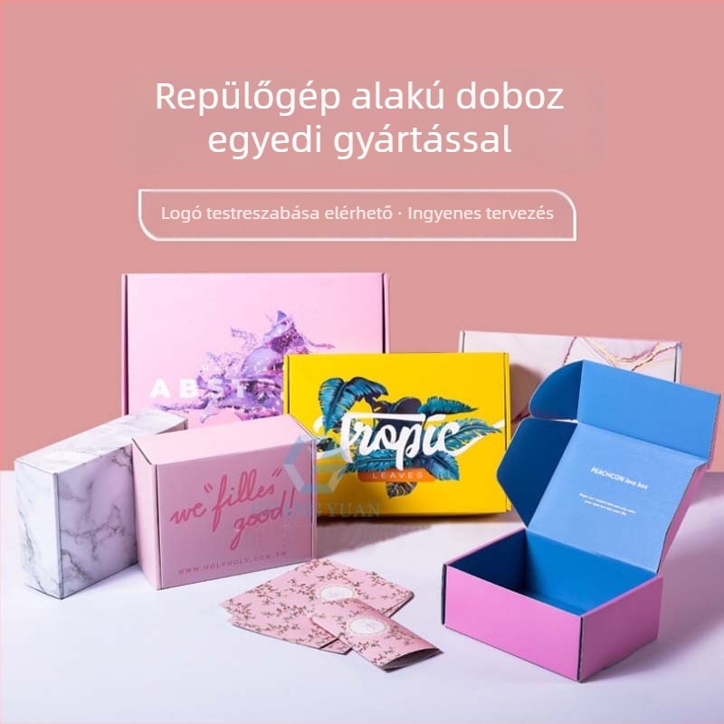 Testreszabható csomagoló doboz felső és alsó fedéllel, színes doboz fehérneműkhöz és kozmetikumokhoz, fehér kartondoboz