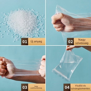 9x13 ékszer csomagoló önzáró tasak, átlátszó, vastag, vízálló, PE