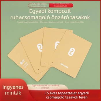 Egyedi önzáró ruházati tasakok kompozit anyagokból, vastagított fehérnemű csomagoló tasakok, Kraft papír, férfiak és nők számára, vastag és tartós.