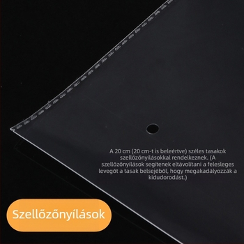 Személyre szabható átlátszó OPP taska ékszerekhez, ruházathoz és csomagoláshoz, öntapadós, logó nyomtatással