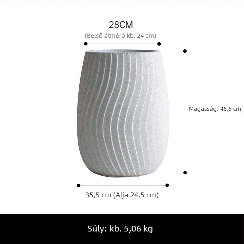 Nagy modern növénytartó a nappaliba és a balkonra, padlón álló virágtartó, kert, skandináv stílus
