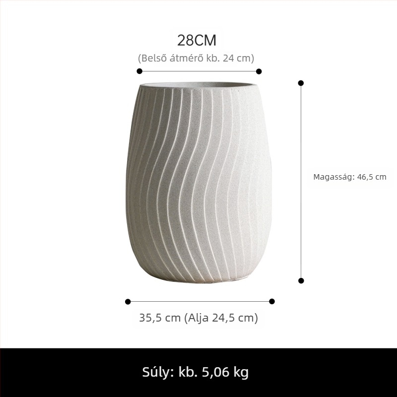 Nagy modern növénytartó a nappaliba és a balkonra, padlón álló virágtartó, kert, skandináv stílus