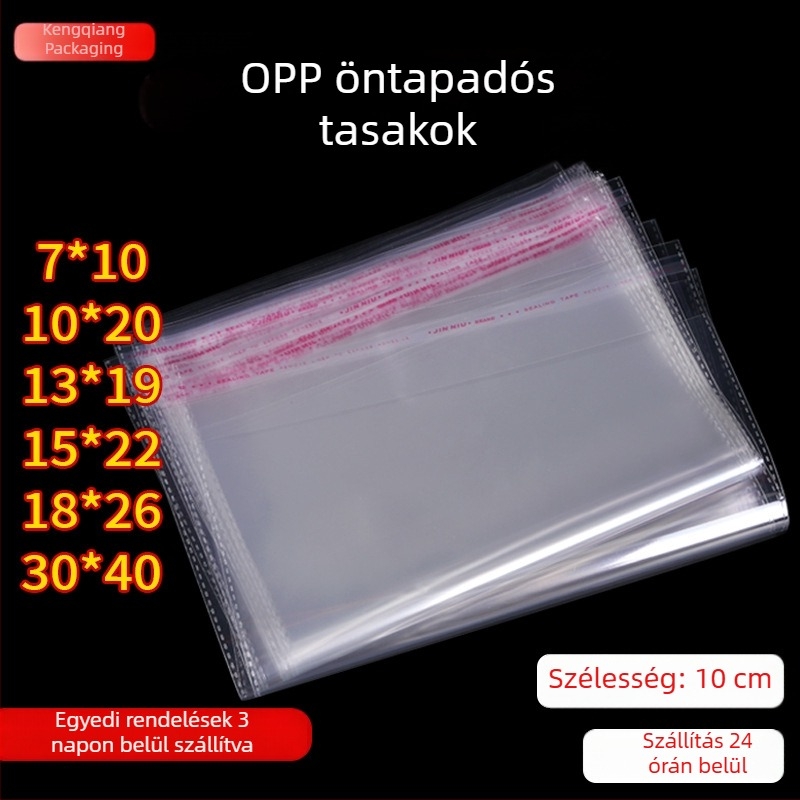 Átlátszó önzáró OPP zacskó ruházati csomagoláshoz
