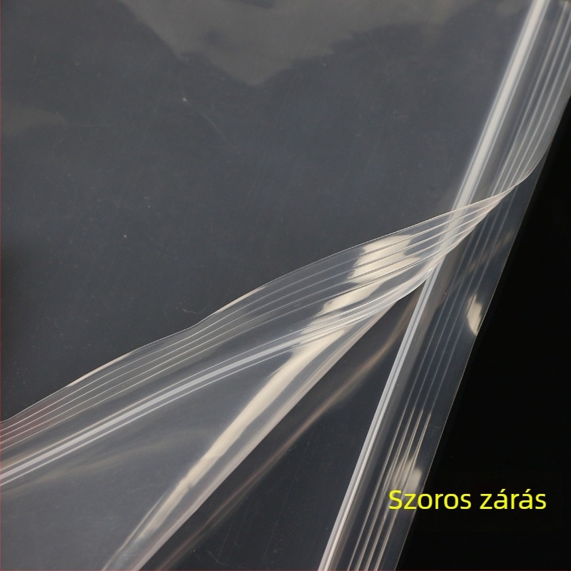 PE zipzár tasakok, 24×35 cm, átlátszó csomagoláshoz