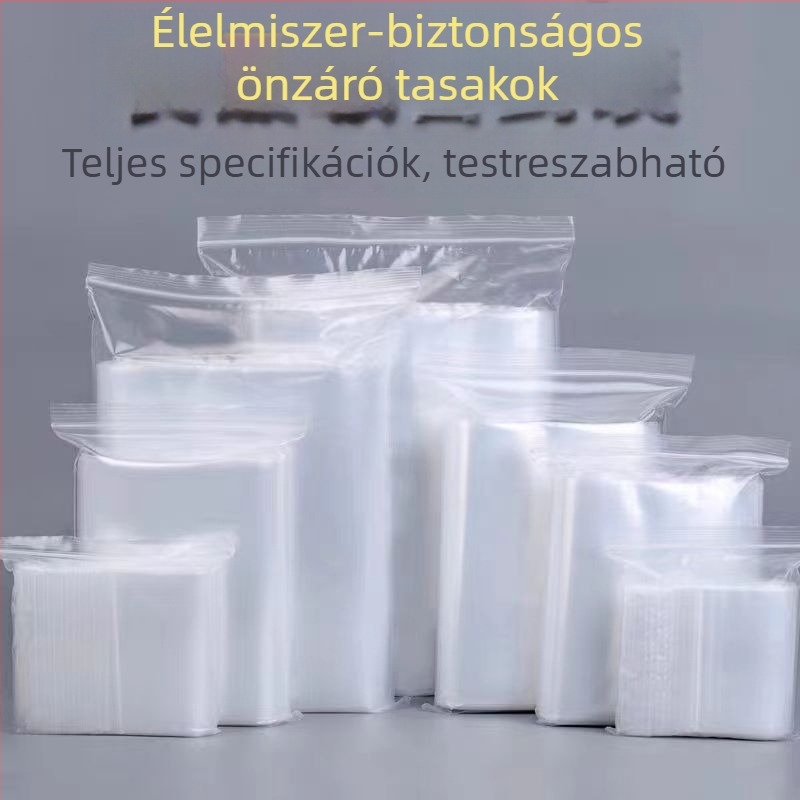 Egyéni PE műanyag zárható tasakok, átlátszó önzáró csomagolás, környezetbarát
