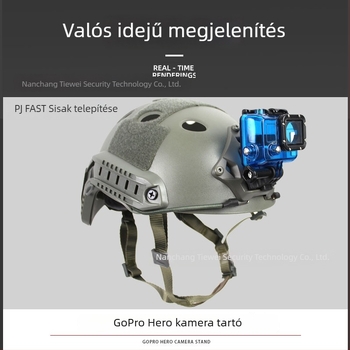 GoPro akciókamera sisak-tartó MountainDog tartóval és FAST módosító készlettel