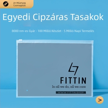 Személyre szabott, átlátszó PE önzáró tasak ruházati cipzár-alkatrészekhez