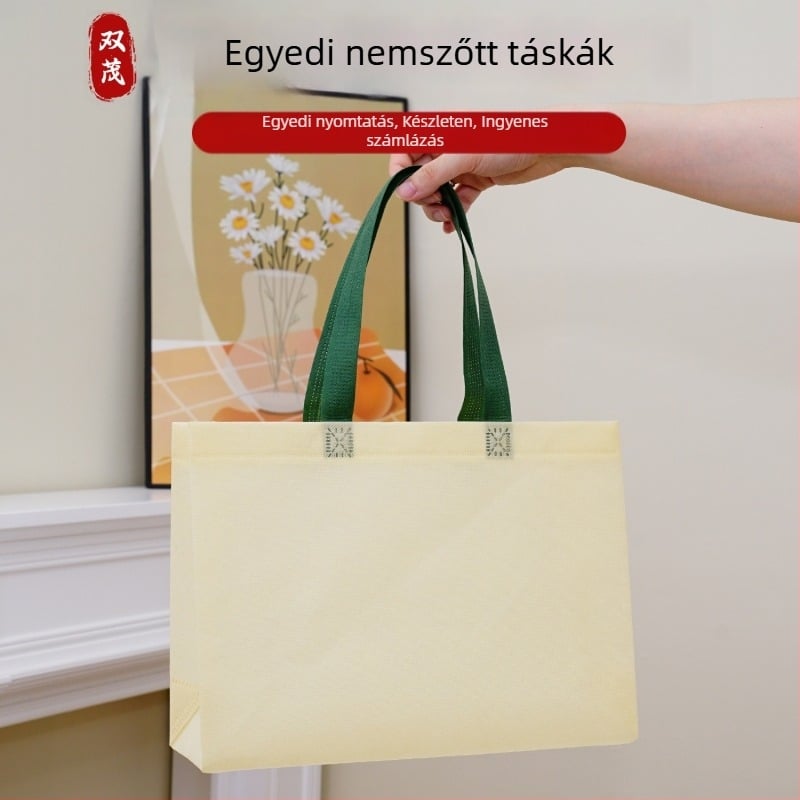 Személyre szabott nemszövött kézitáska ruházathoz — reklám- és promóciós ajándék, környezetbarát, elegáns