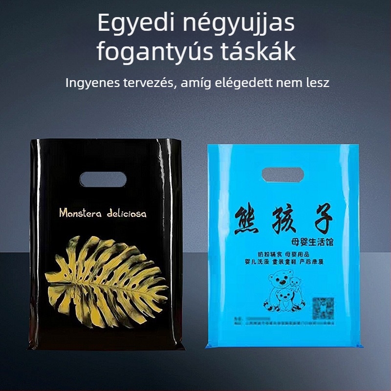 Személyre szabott nyomtatott bevásárlótáska ruházathoz és ajándékokhoz, kozmetikai promóciós grafikai táska