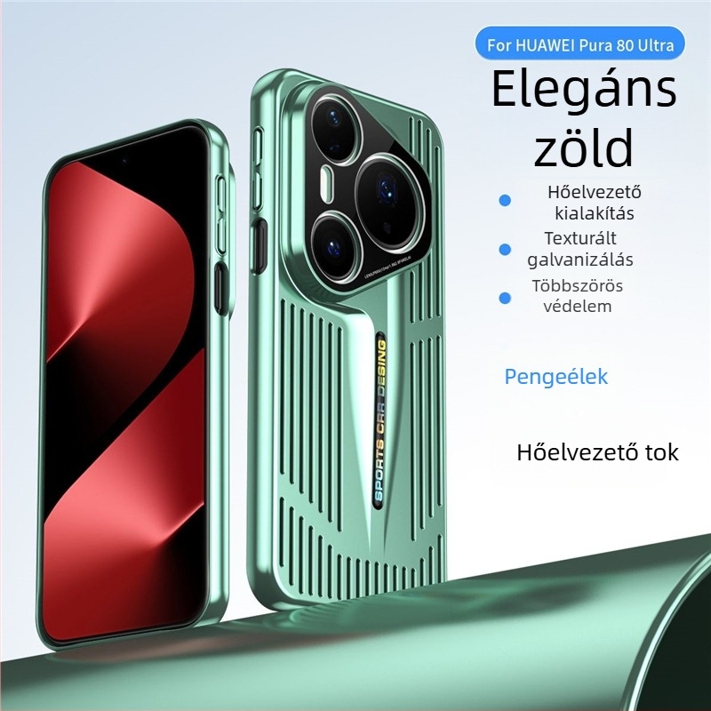 Huawei Pura80 telefonvédő tok hőelvezetéses és elektroplatinált penge dizájnnal, stílusos magas kategóriás Pro+ teljes védelem ütésálló, uniszex