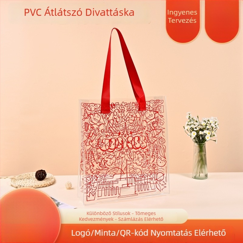 PVC bevásárló táska egyedi logóval – vállalati promóciós ajándéktáska és esküvői ajándéktáska