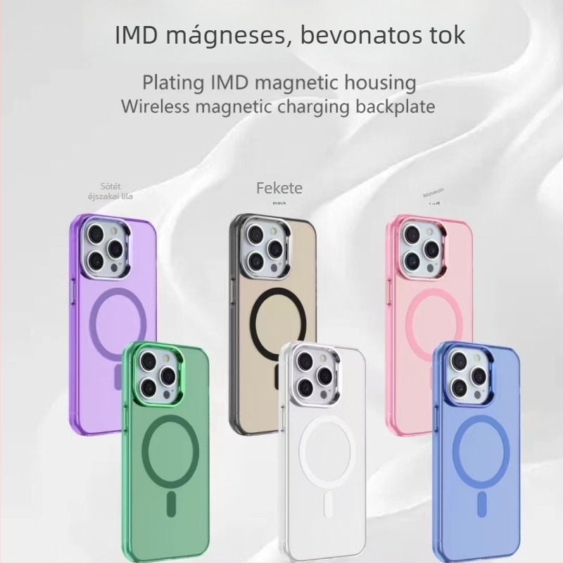 IMD iPhone 15 Pro Max tok kettős oldalú bevonattal, elektroplatált gombokkal és mágneses matt védőfelülettel