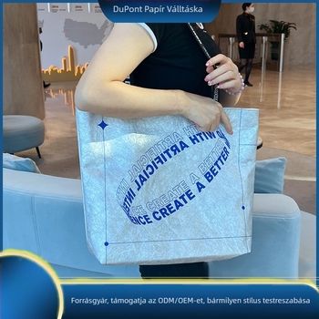 Dupont papírtáska bevásárláshoz, divatos női vállon átvető táska, vízálló, szakadásálló, környezetbarát