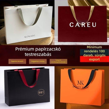 Magas minőségű papír táskák ruházati bolt számára, testreszabható tea ajándék zacskók, prémium szuvenír táskák