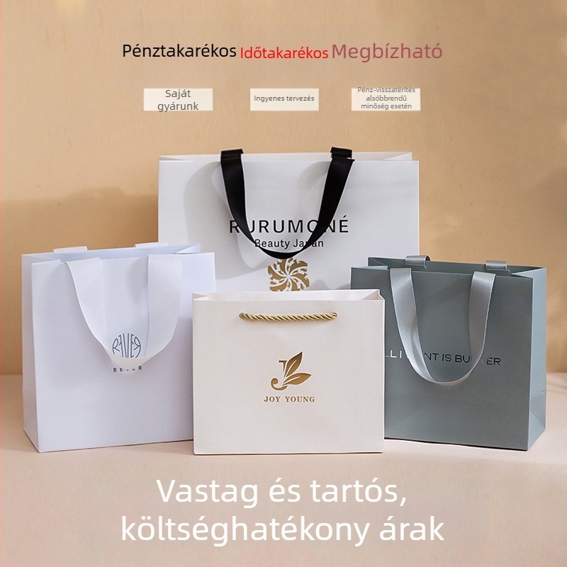 Magas minőségű papír táskák ruházati bolt számára, testreszabható tea ajándék zacskók, prémium szuvenír táskák