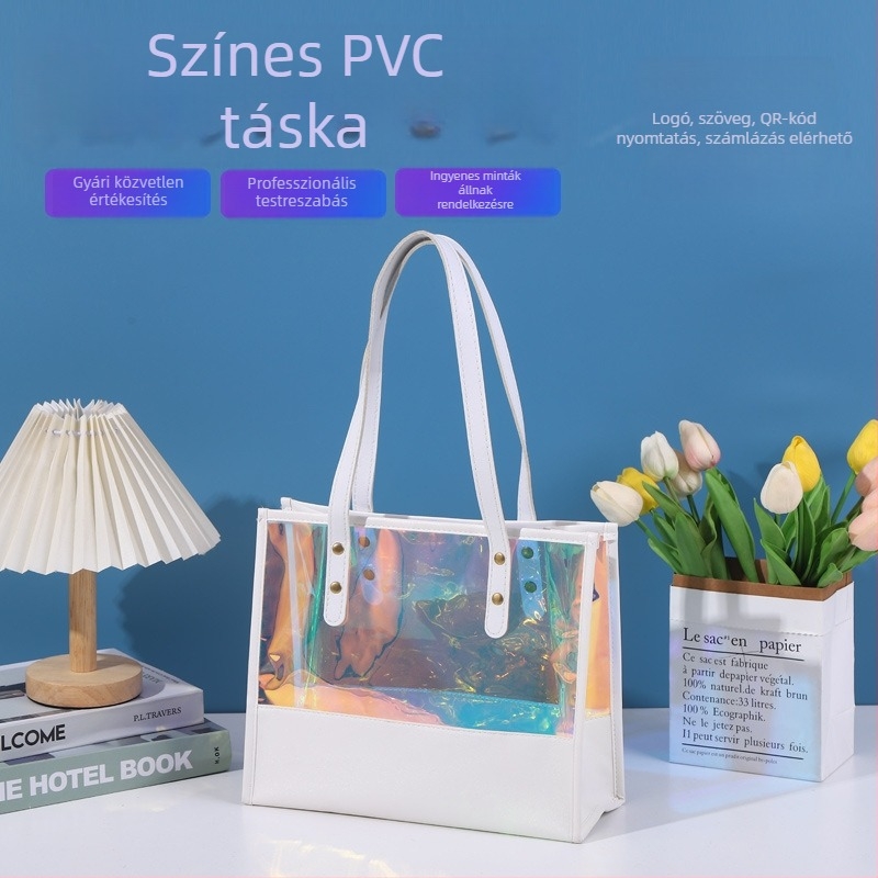 PVC válltáska nagy kapacitású mindennapi használatra, testreszabható dizájn