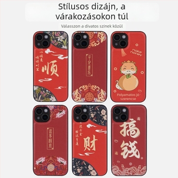 iPhone-hoz készült műbőr tok kínai stílusban