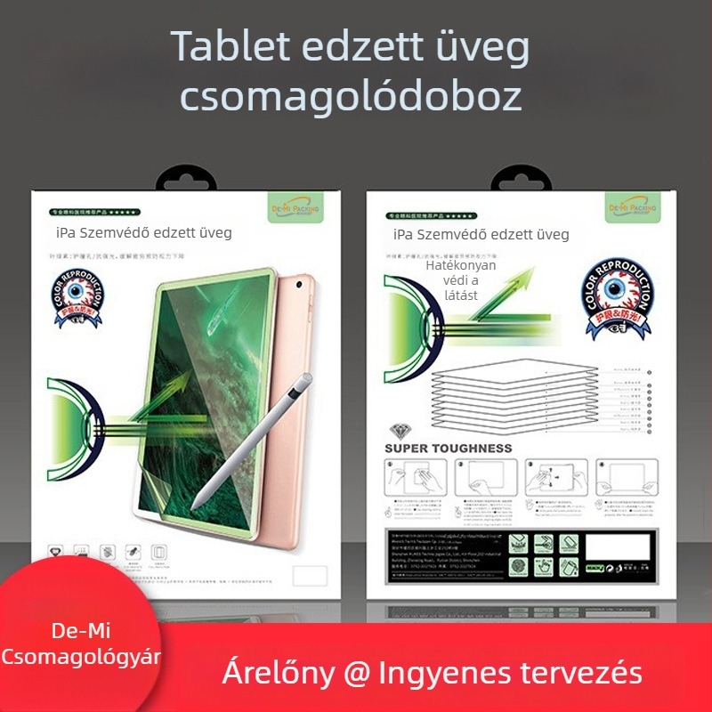 Egyedi iPad-edzett üvegfólia csomagoló doboz
