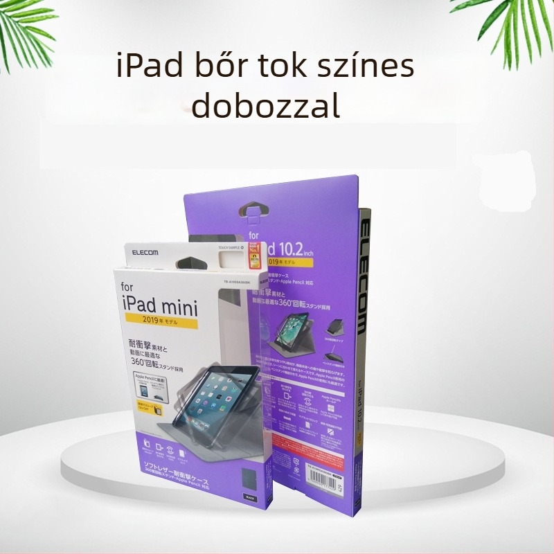Apple iPad védőtok csomagoló doboz – egyedi, ablakos színes doboz és képernyővédő fólia