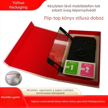  Univerzális doboz a telefon tokok csomagolásához, kompatibil Apple, Huawei, Xiaomi és VIVO készülékekhez, edzett üveggel
