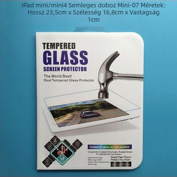 iPad mini 4 edzett üveg képernyővédő csomagoló doboz