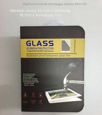 iPad mini 4 edzett üveg képernyővédő csomagoló doboz