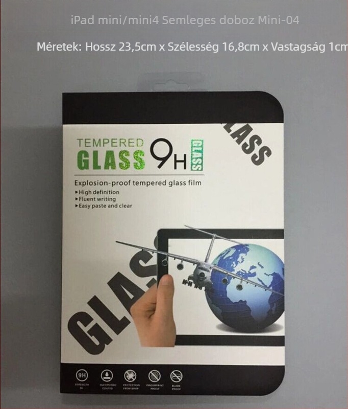 iPad mini 4 edzett üveg képernyővédő csomagoló doboz