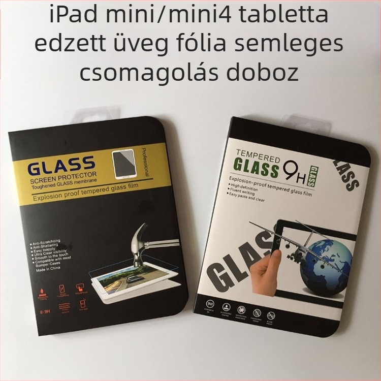 iPad mini 4 edzett üveg képernyővédő csomagoló doboz
